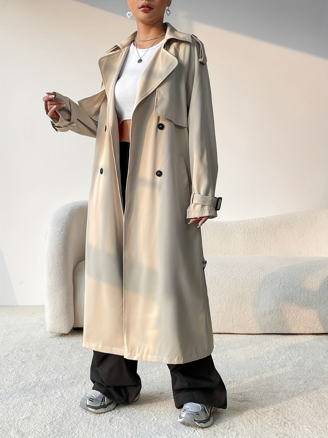 Women's Longline Trench Coat