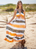 Tie-Dye Halter Neck Beach Maxi Dress