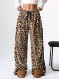 Leopard Wide Leg Plush Resort Pants