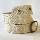 Wandering Clouds Embroidered Wool Belt - Master Artisan Handcrafted