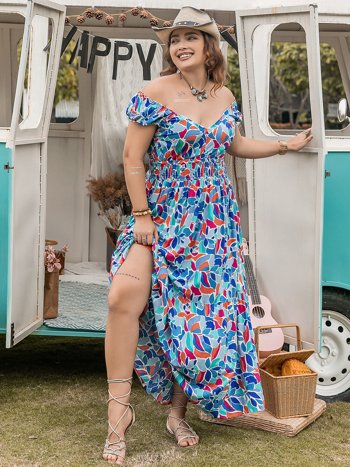 Plus Size Floral Maxi Dress