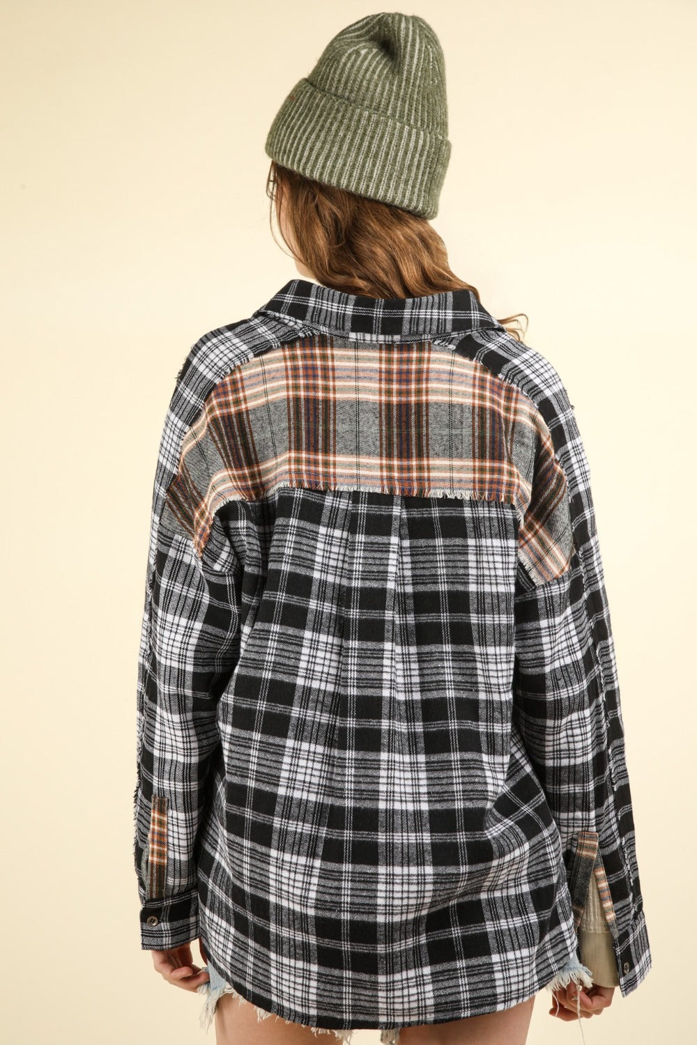 Plaid Raw Detail Shirt