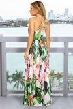 Crisscross Tropical Cami Maxi Dress