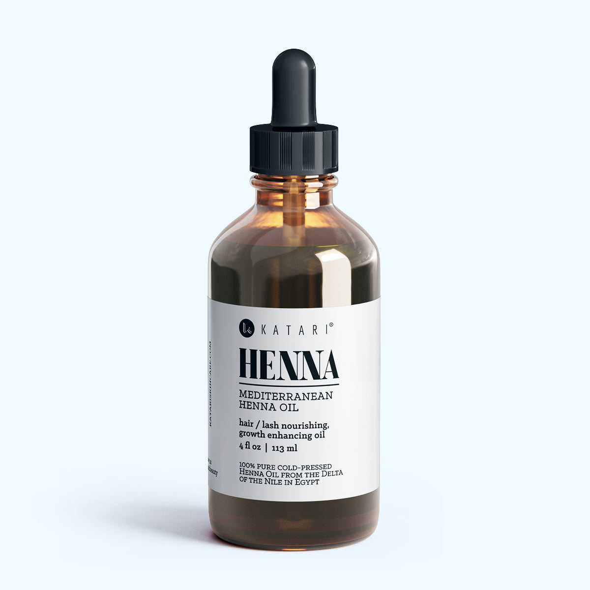 Henna Oil for Dry Hair & Scalp - Handmade glass amphorae bottle