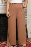 Plus Size Wide Leg Summer Pants with Pockets