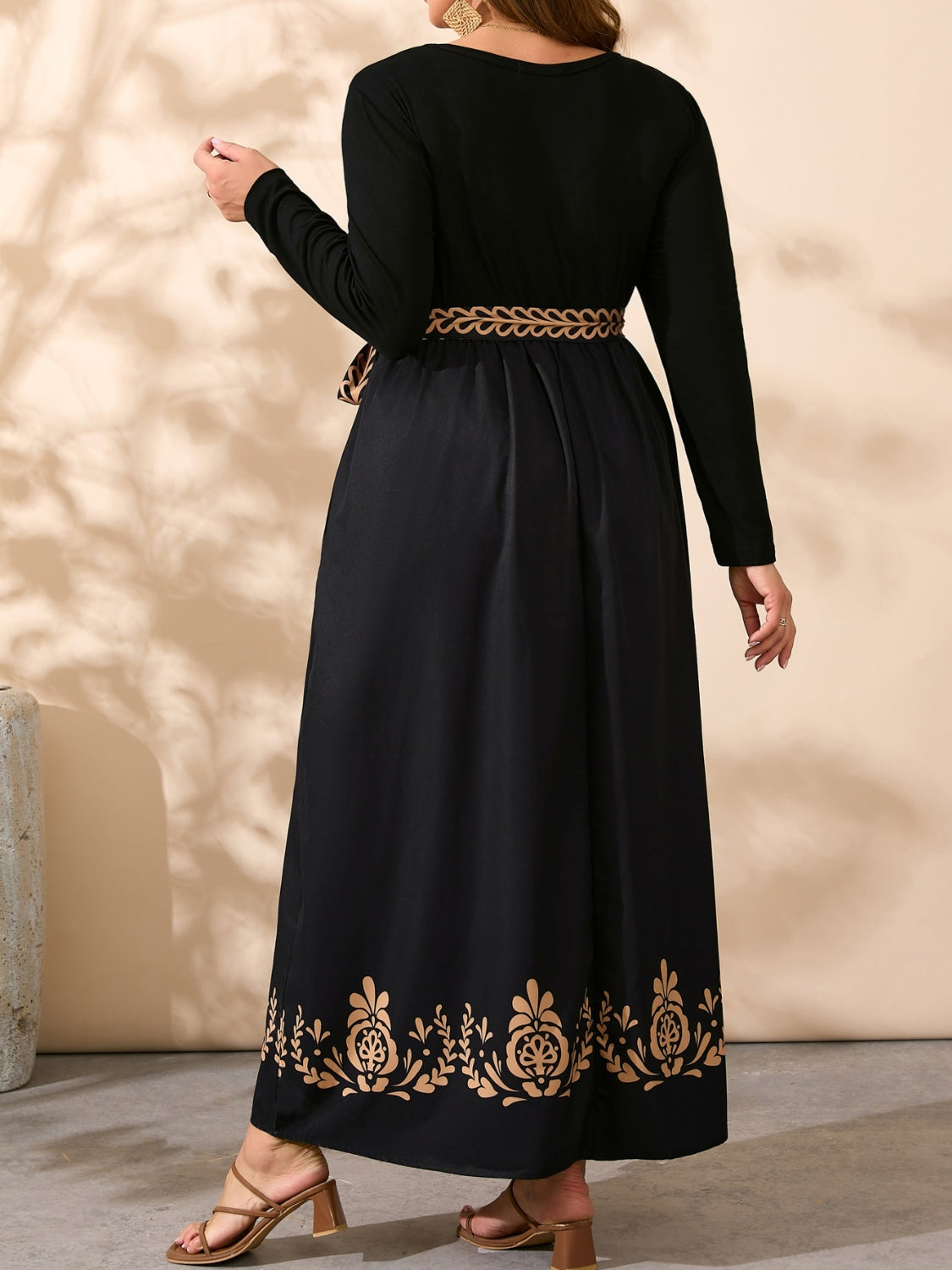 Plus Size Long Sleeve Maxi Dress