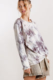 Full Size Tie Dye Round Neck Long Sleeve T-Shirt Plus Size