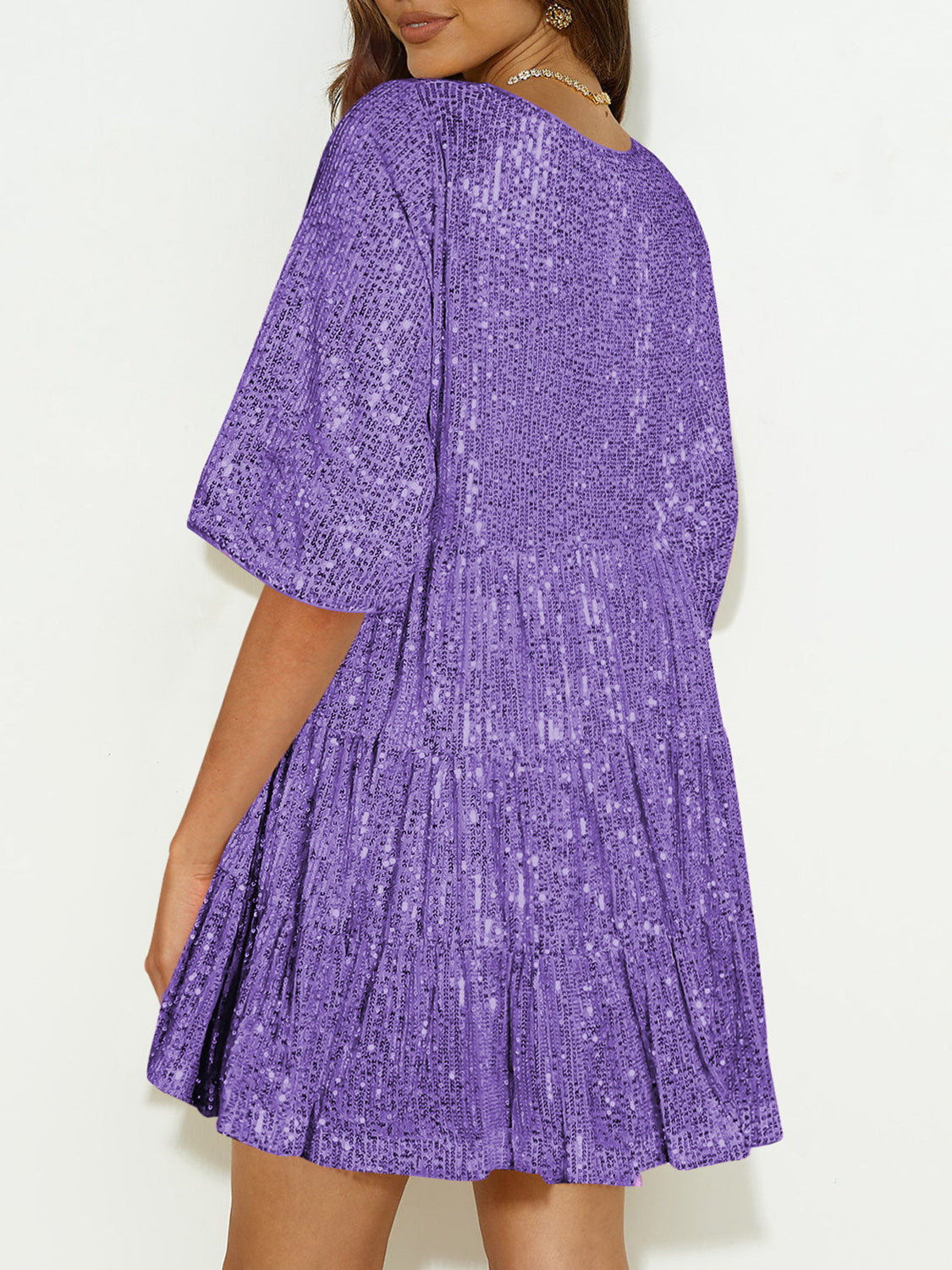 Full Size Sequin Mini Coctkail Dress