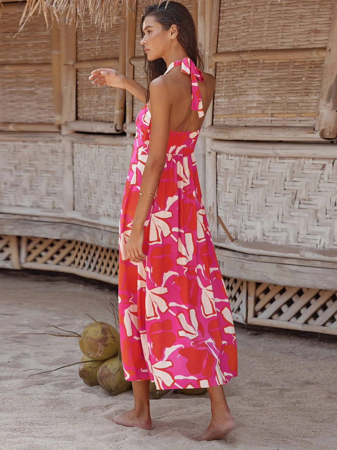 Tropical Midi Vacation Dress