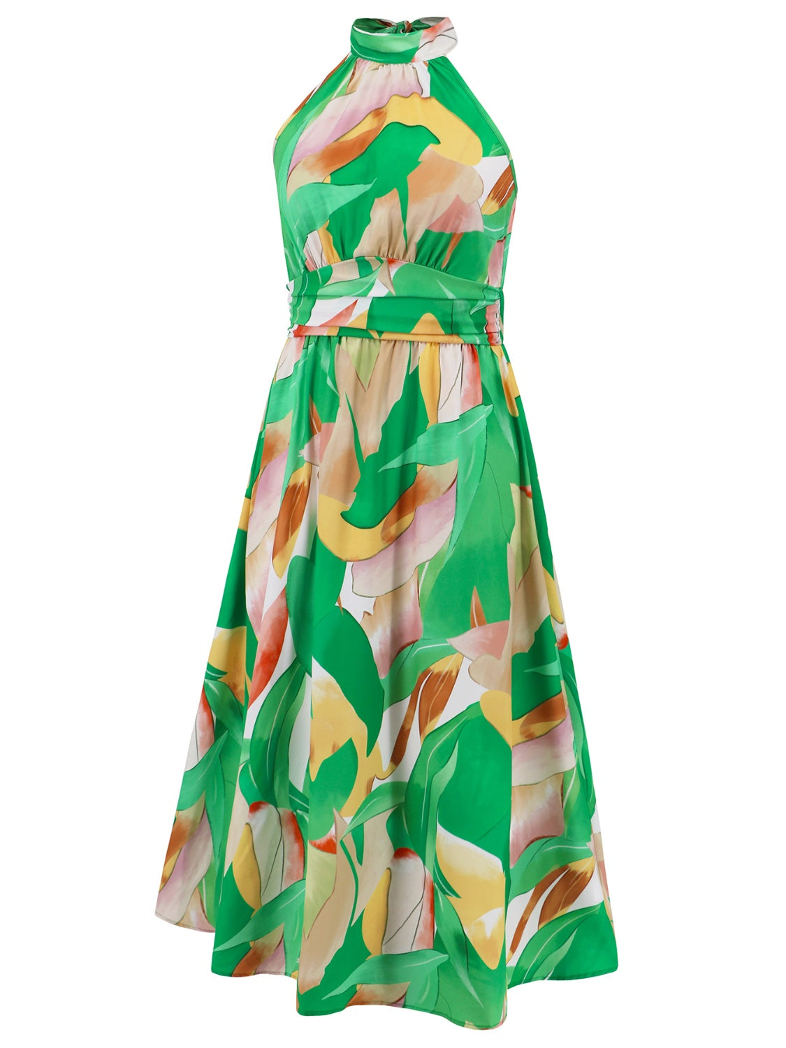 Floral Sleeveless Midi Summer Dress