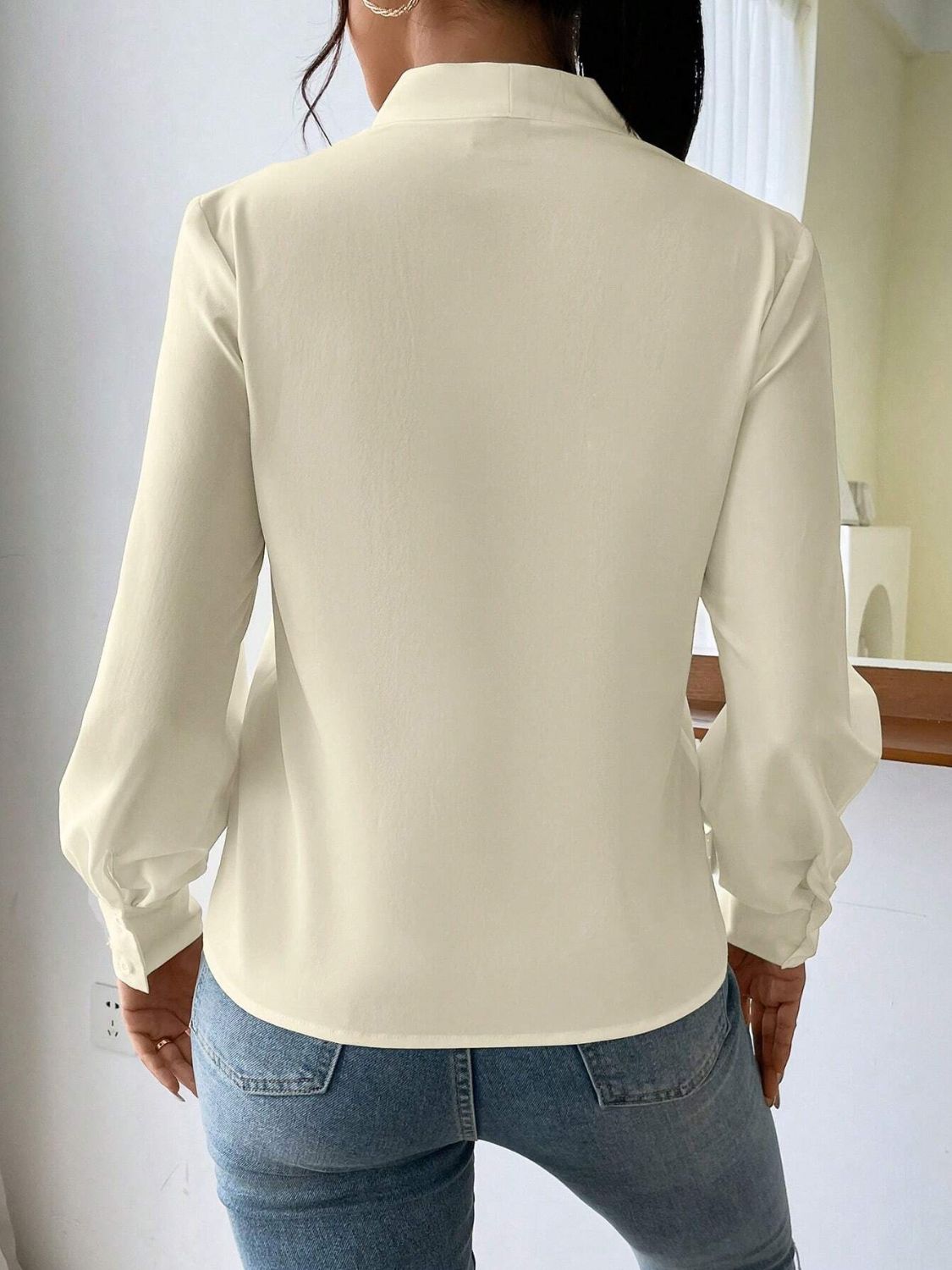 Classic V Neck Long Sleeve Shirt