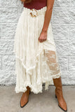 Lace Tiered Boho Skirt