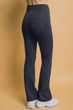 High Waist Flare Active Leggings with Side Pockets