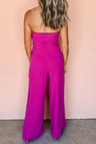 Tied Tube Wide Leg Vacation Jumpsuit