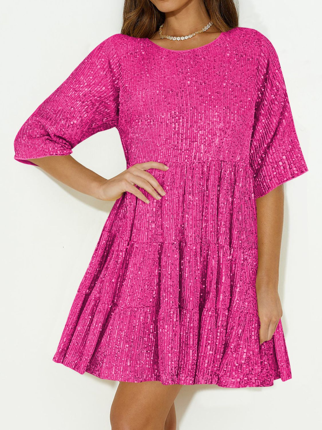 Full Size Sequin Mini Coctkail Dress