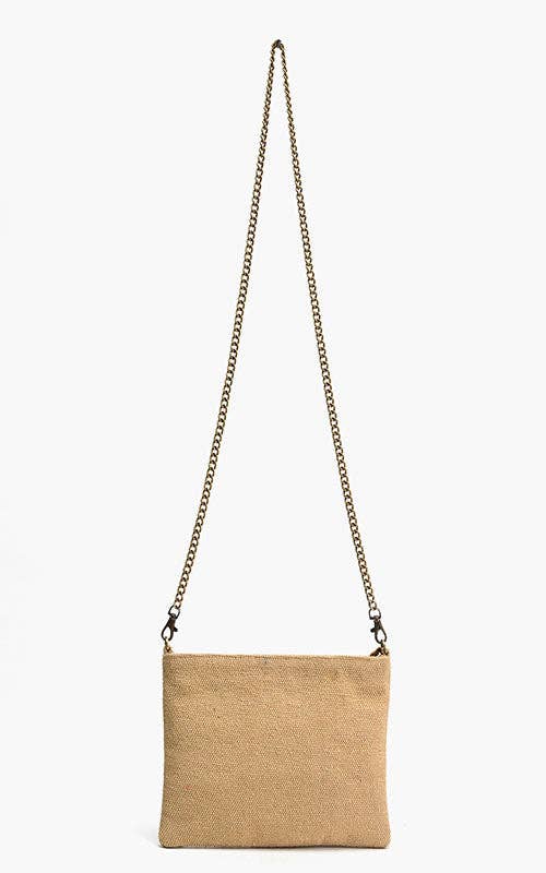 Desert Oasis Embellished Clutch – Artisan Luxe Handwoven Jacquard
