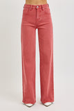 Full Size High Rise Tummy Control Wide Leg Jeans