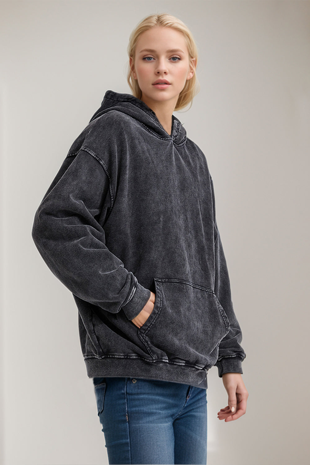 Long Sleeve Hoodie with Kangaroo Pocket