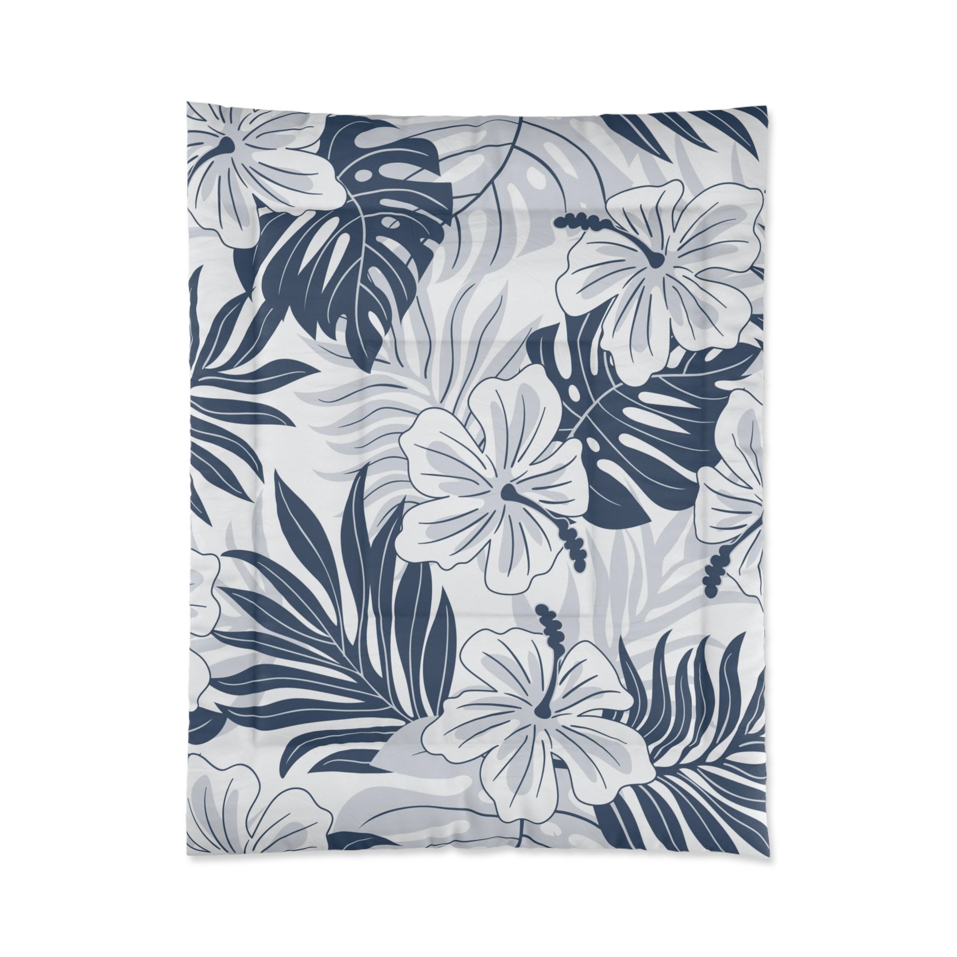 Aloha Hand Drawn Tropical Hawaiian Print Comforter
