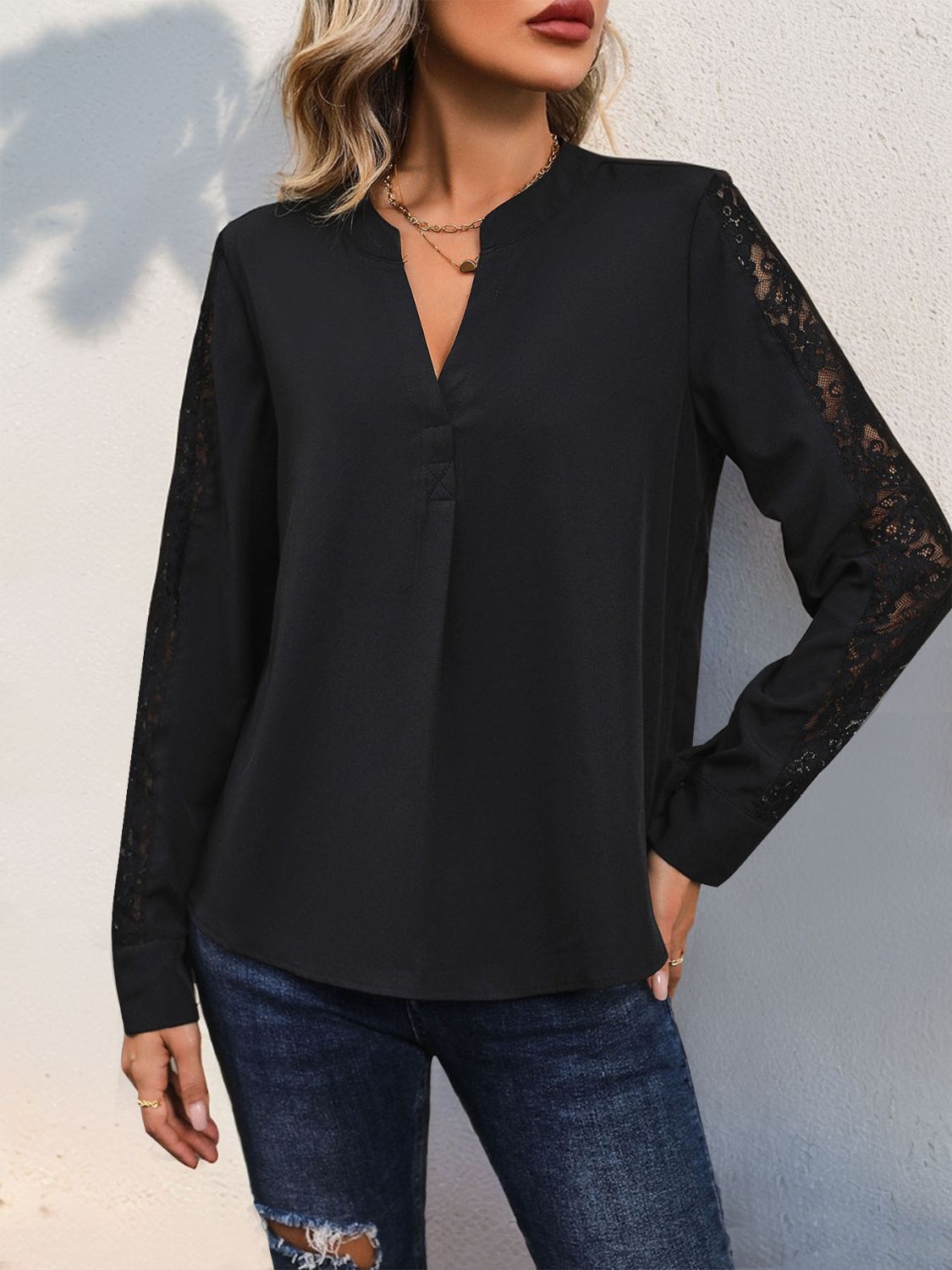 Lace Long Sleeve Blouse