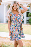 Floral Sweetheart Neck Summer Dress