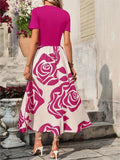 Rose Printed Midi Dress