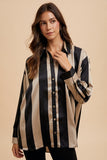 Striped Button Up Resort Shirt