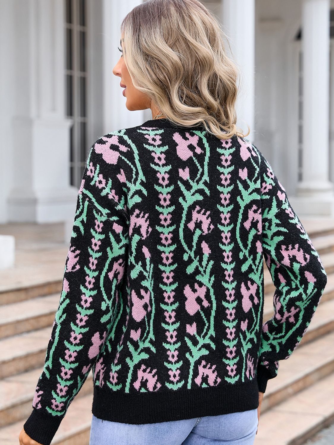 Flower Long Sleeve Sweater