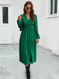 Long Sleeve Midi Office Dress