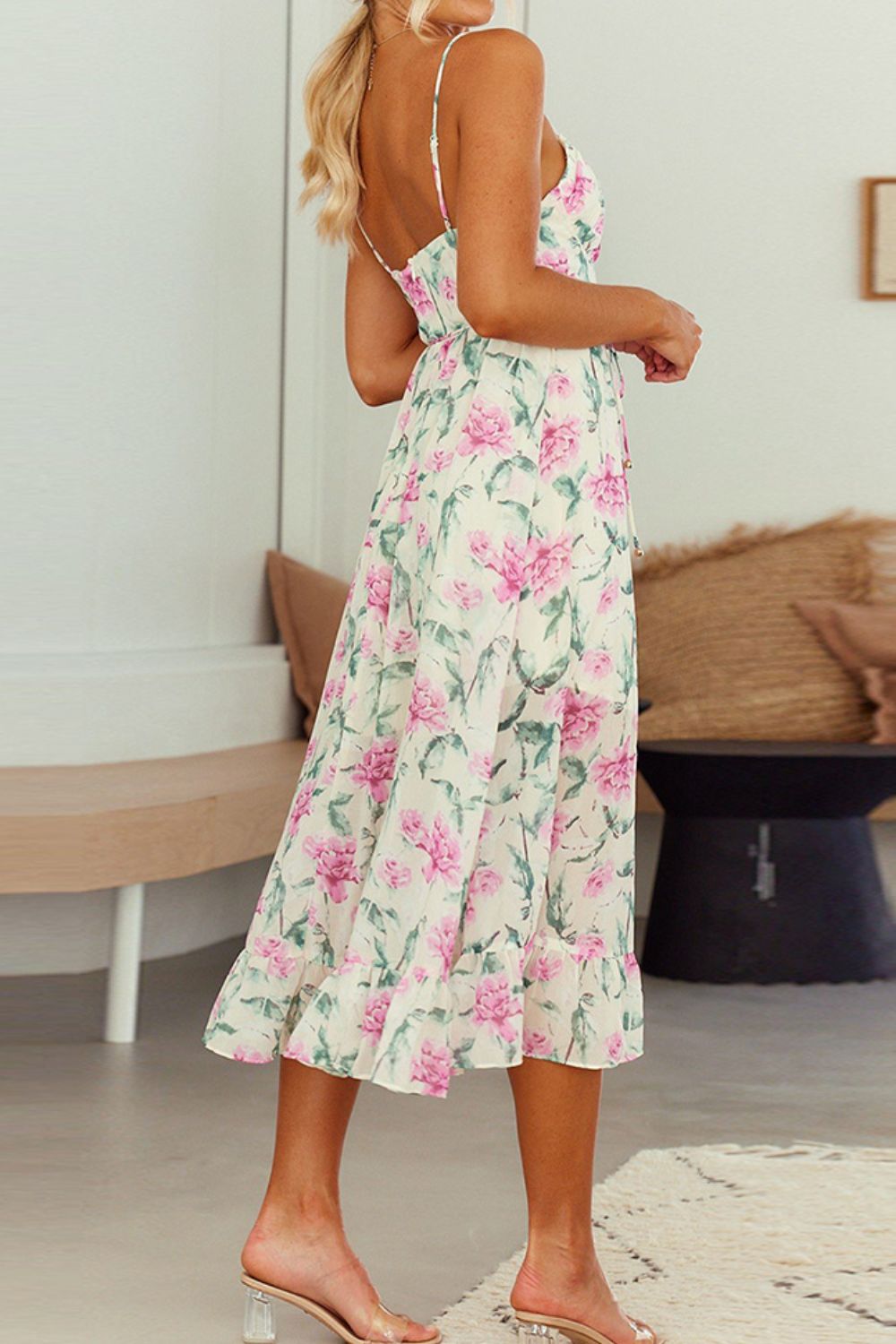 Floral Spaghetti Strap Summer Dress