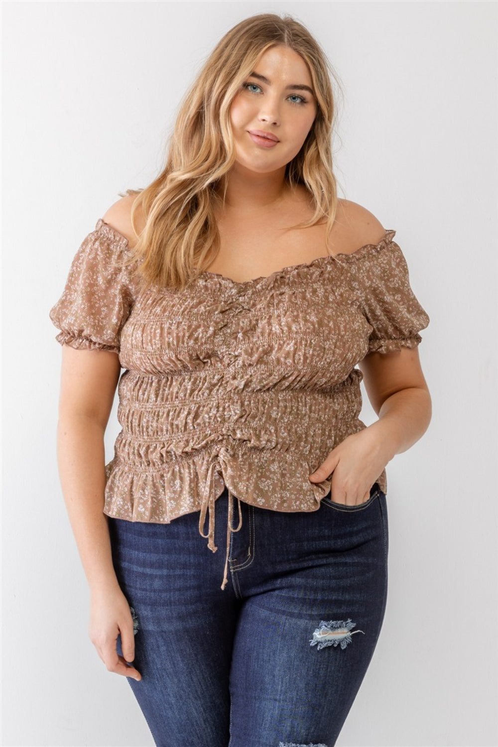 Plus Size Off-Shoulder Summer Top