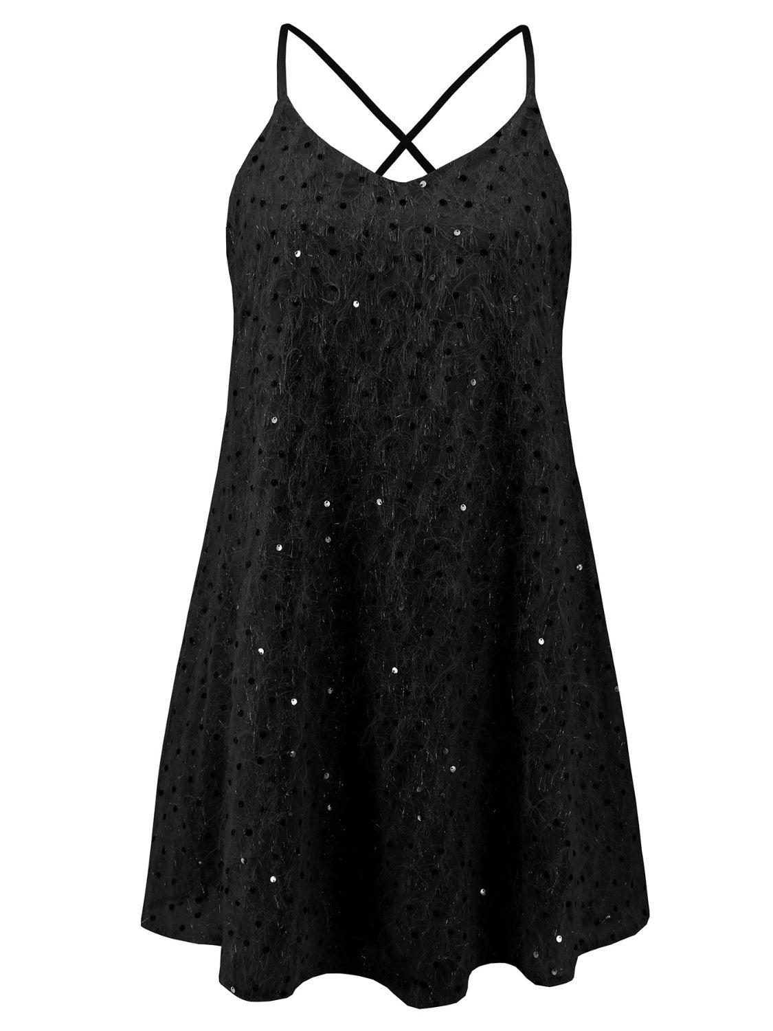 Sequin V-Neck Mini Cami Cocktail Dress