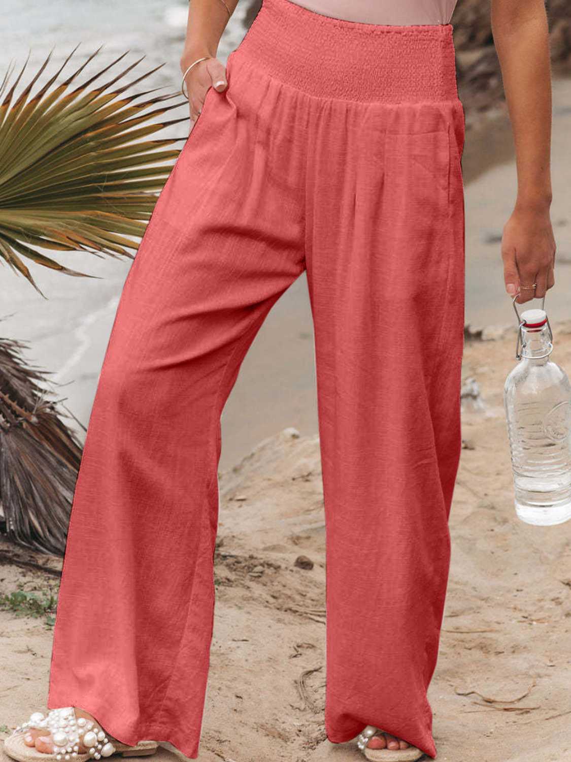 Full Size Wide Leg Beachy Pants