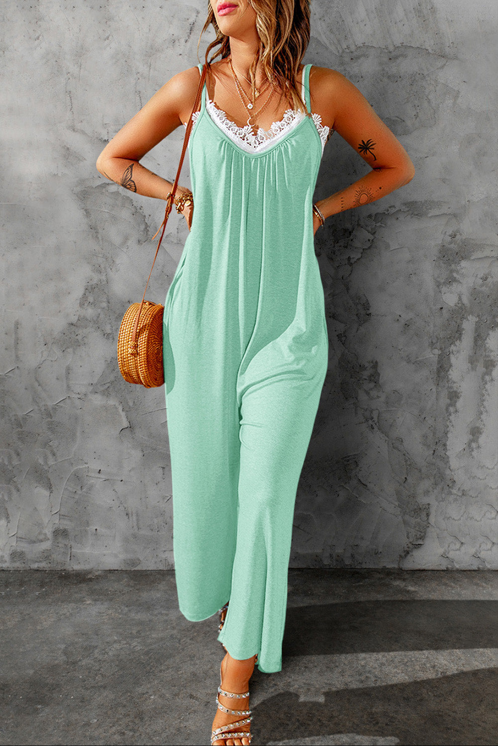 Boho Wide Leg Jumpsuit, Vacation Romper