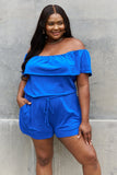 Plus Size  Off The Shoulder Summer Romper