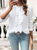 Lace Detail Long Sleeve Shirt