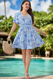 Plus Size Flutter Sleeve Resort Dress