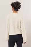 Dropped Shoulder Ribbed Sweater