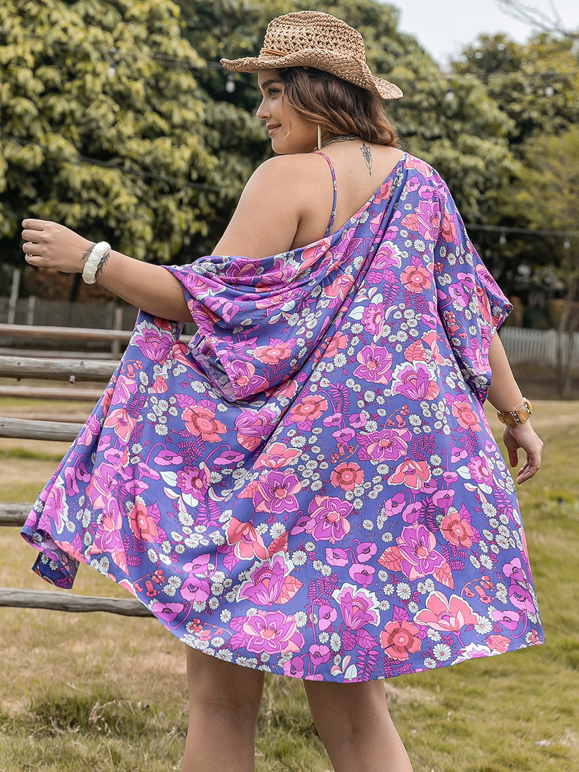 Plus Size Summer Cover Up and Shorts Set