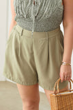 Plus Size Summer Elastic Waist Shorts with Pockets