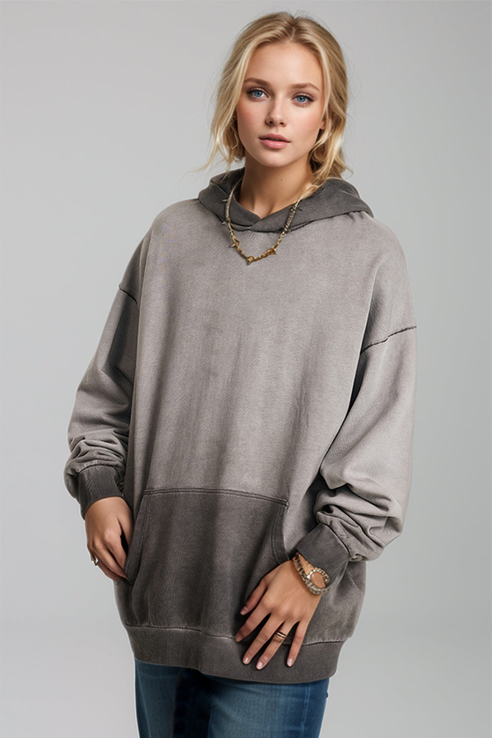 Long Sleeve Hoodie with Kangaroo Pocket