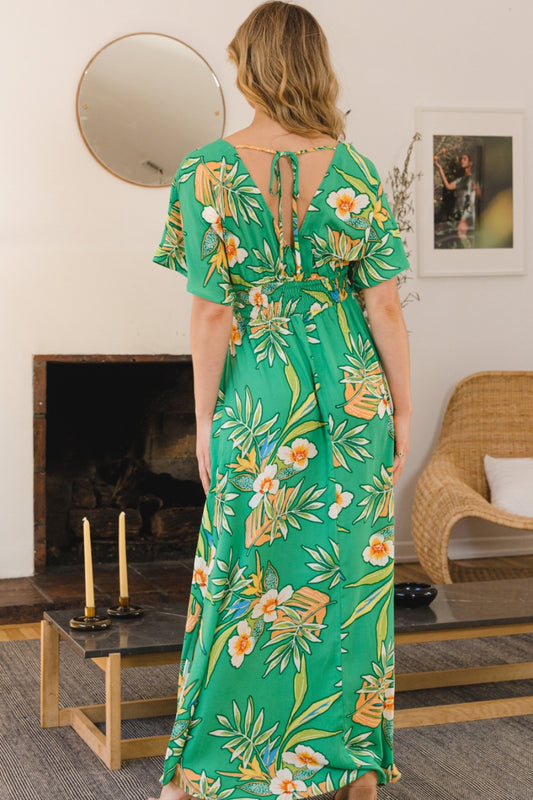 Tropical Plus Size Summer Maxi Dress