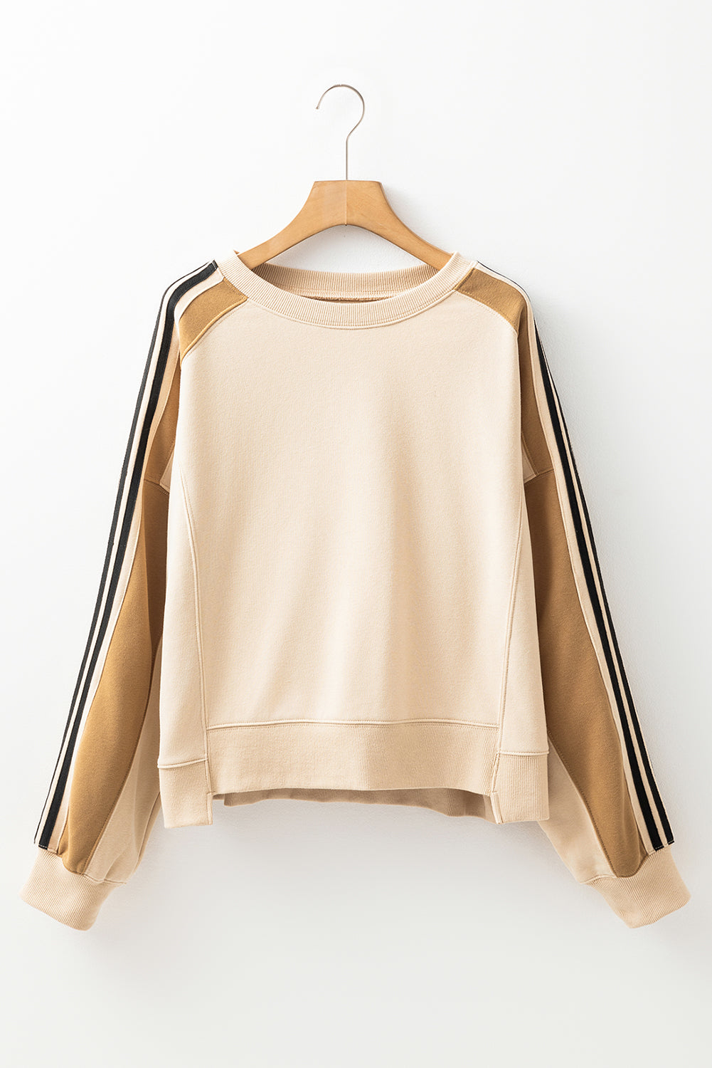 Beige Long Sleeve Sweatshirt