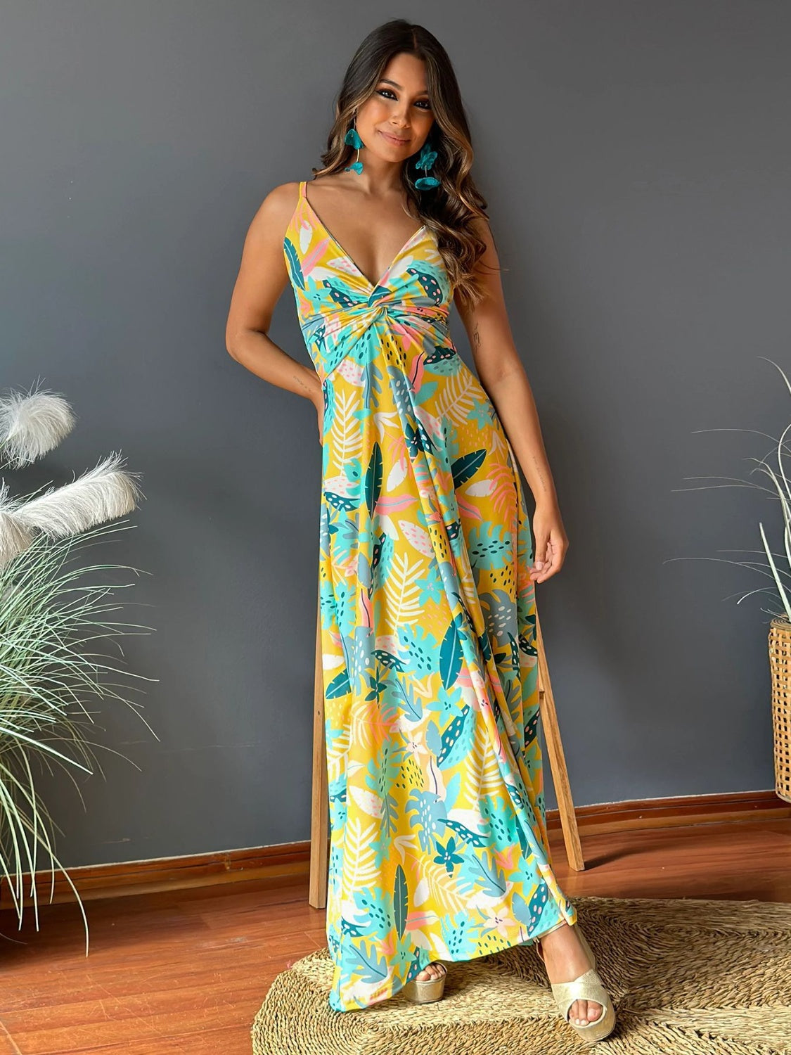 Tropical Vacation Maxi Resort Dress