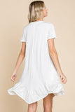 Full Size Short Sleeve Ruffled Dress