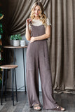 Full Size Ribbed Front Pocket Jumpsuit