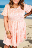 Plus Size Flounce Summer Mini Dress