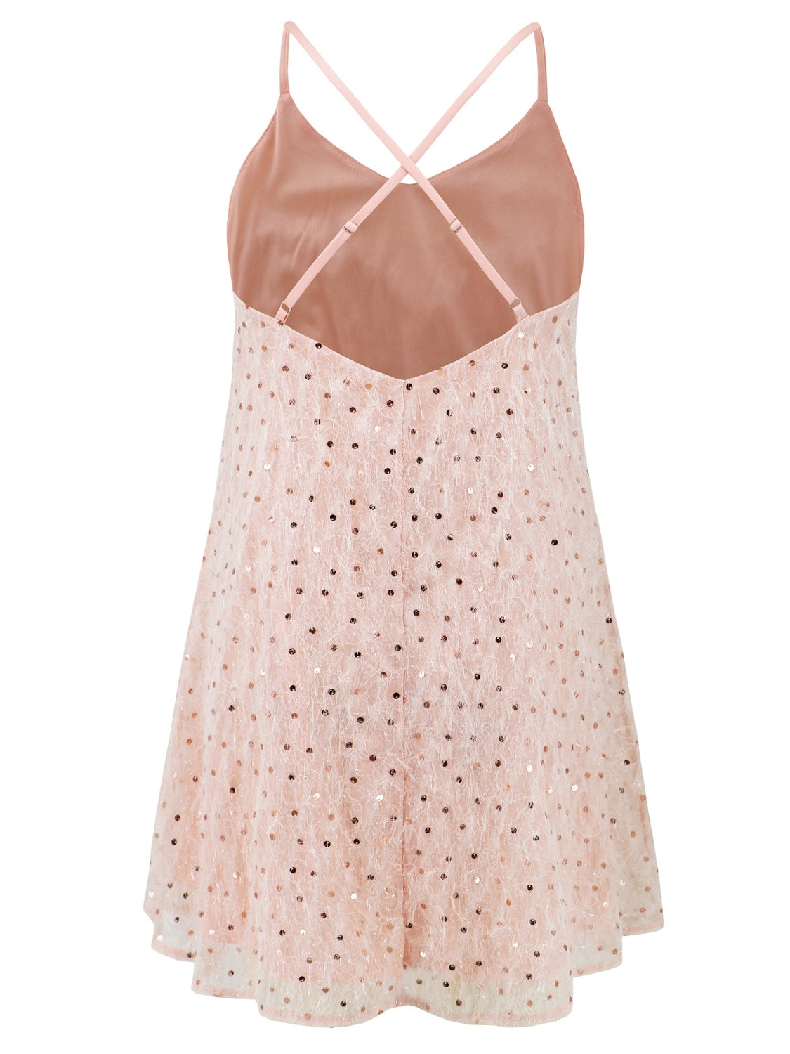 Sequin V-Neck Mini Cami Cocktail Dress