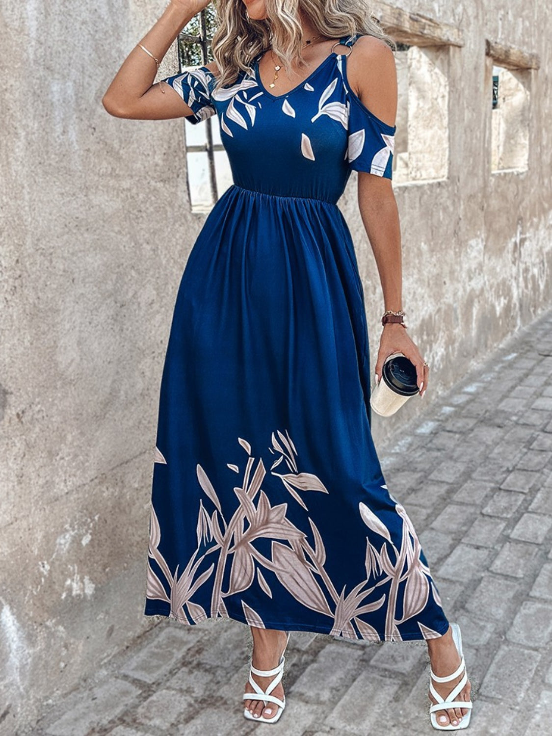 Short Sleeve Vacation Maxi Dress