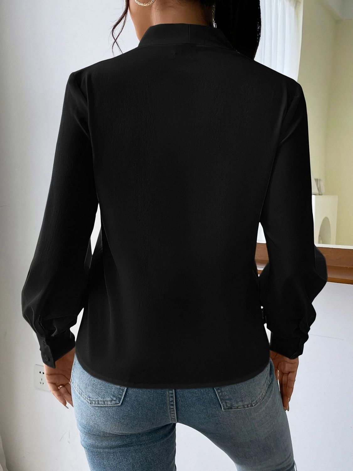 Classic V Neck Long Sleeve Shirt